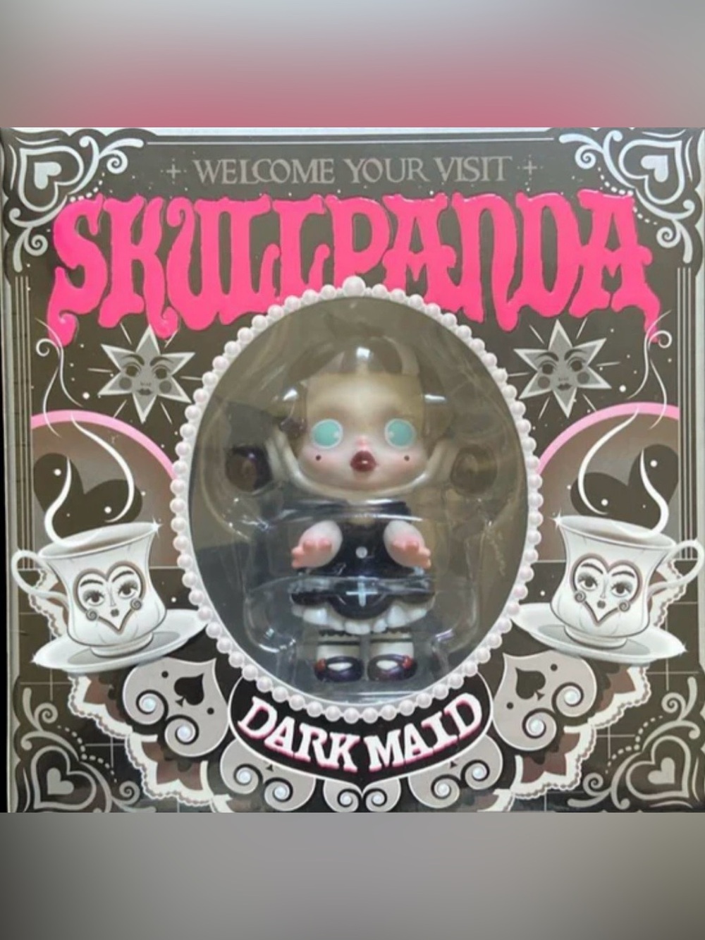 RARE POP MART SKULLPANDA "Dark Maid" art figurine